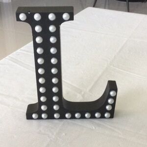 Ashland Black and White LED Letter L